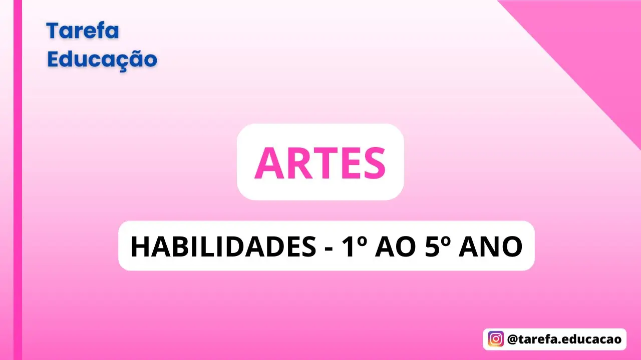 Capa da atividade: Artes - 1° ao 5° ano