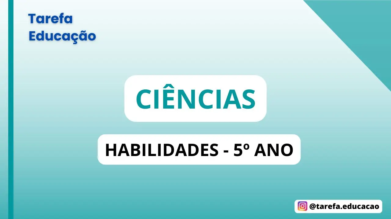 Capa da atividade: Ciencias - 5° ano