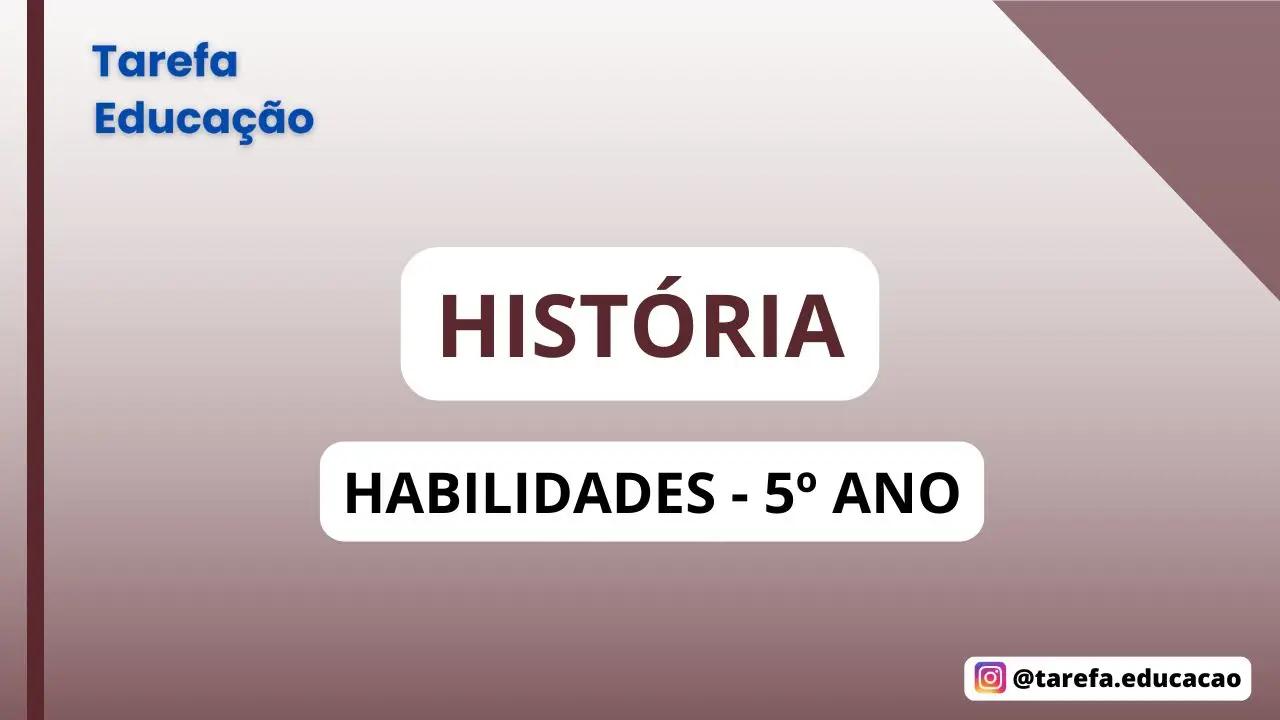 Capa da atividade: História - 5° ano